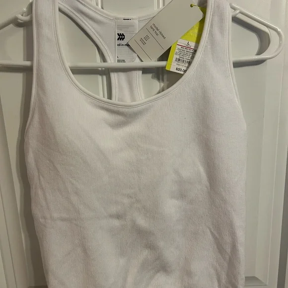 slim fit dress slacks Tank Eyelet Top (White) | Women's Tennis Tops main image 0